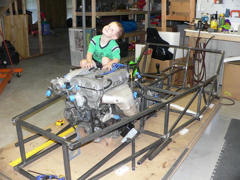 Seeing how the engine fits (with some help, of course).
